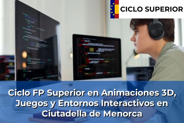 Ciclo FP de Grado Superior de Animaciones 3D, Juegos y Entornos Interactivos en Ciutadella de Menorca